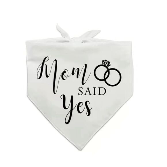 WEDDING DOG BANDANAS - Set of 2. White+ Black. NWT - Picture 3 of 5